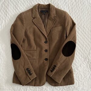 Banana Republic Faux Suede Riding Jacket Blazer Brown Tan 2 Petite